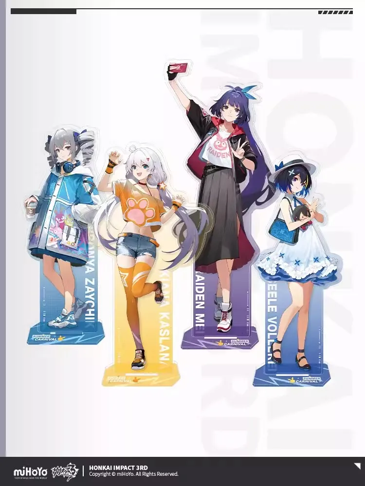 

Official miHoYo Honkai Impact 3 Summer Carnival Series Acrylic Standing Plaque Fashion Anime Theme Decoration Game Ornament Gift