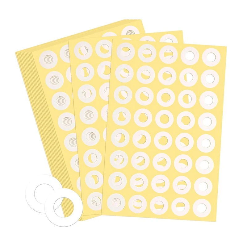 구멍 펀치 보강 스티커, 자체 접착 1/4 인치 직경, 느슨한 잎 바인더 종이 구멍 보호기, 4000 개