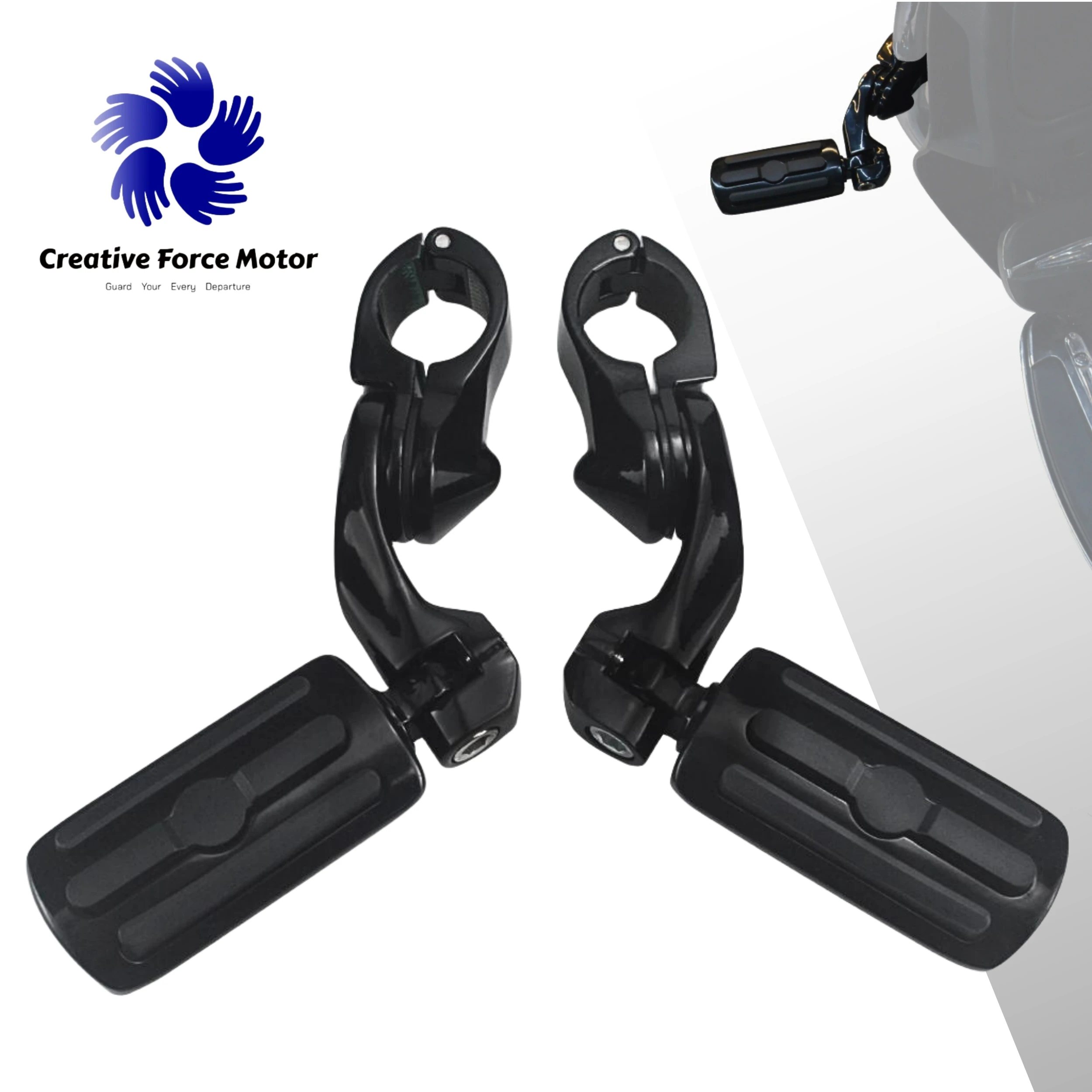 1.25 "Engine Guard Moto Highway Pioli Kit Pedane Per Kawasaki Per Harley Davidson Streamliner Touring Road Glide Sportster