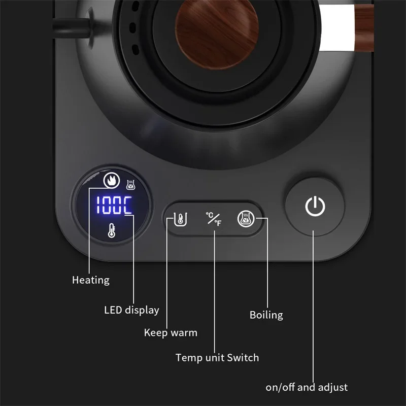 غلاية كهربائية ذكية بدرجة حرارة ثابتة، وعاء قهوة م...