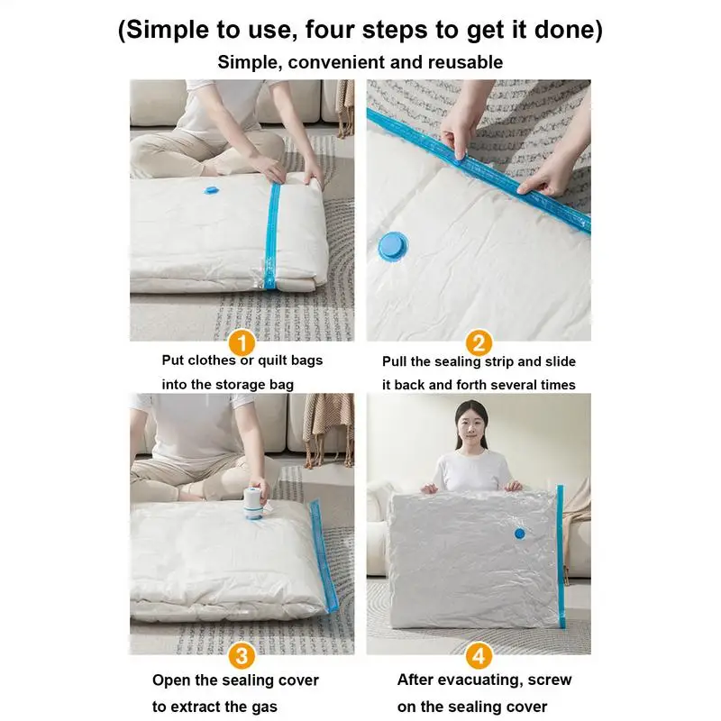Bags For Vacuum Storage Comforter Storage Bags Compression Sealed Bags With Hand Pump Storage Bags For Clothes Comforters 5