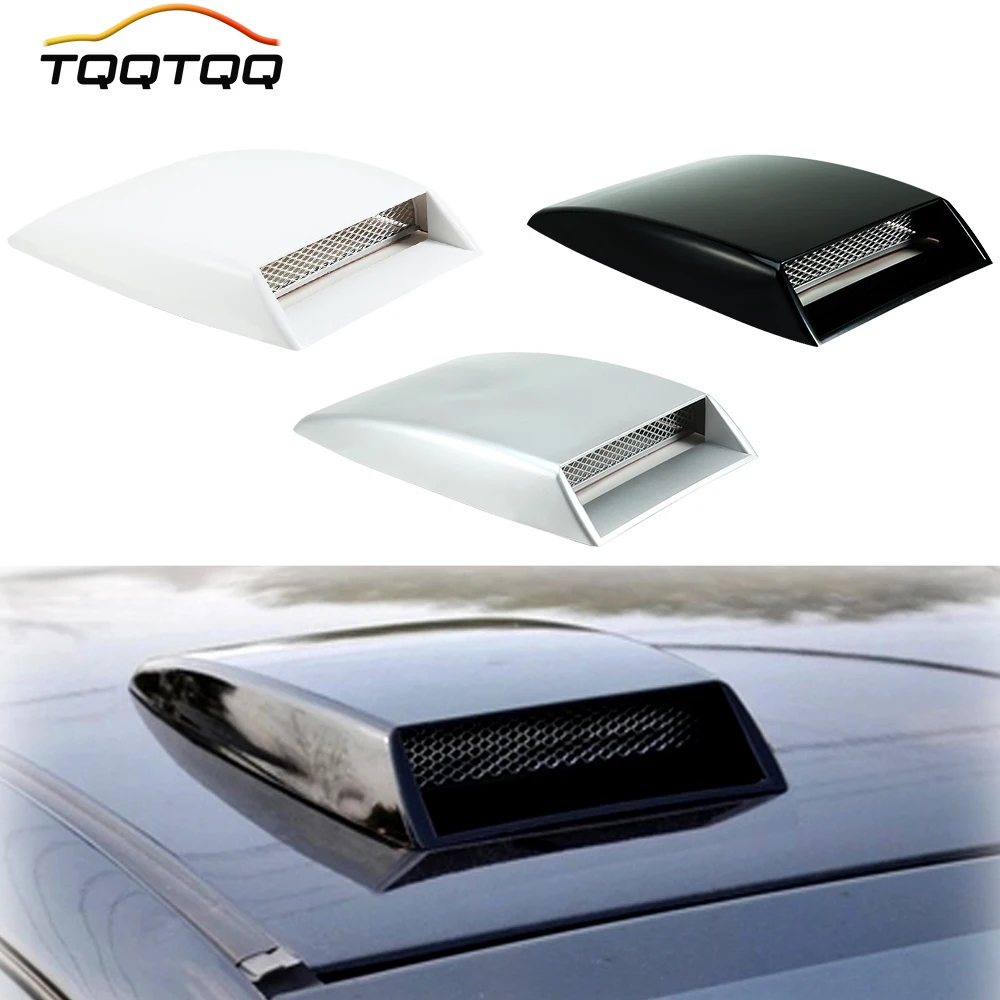 Universal Air Flow Intake Hood Scoop Bonnet Vent Sticker Cover Hood Car Decorative 1Pcs