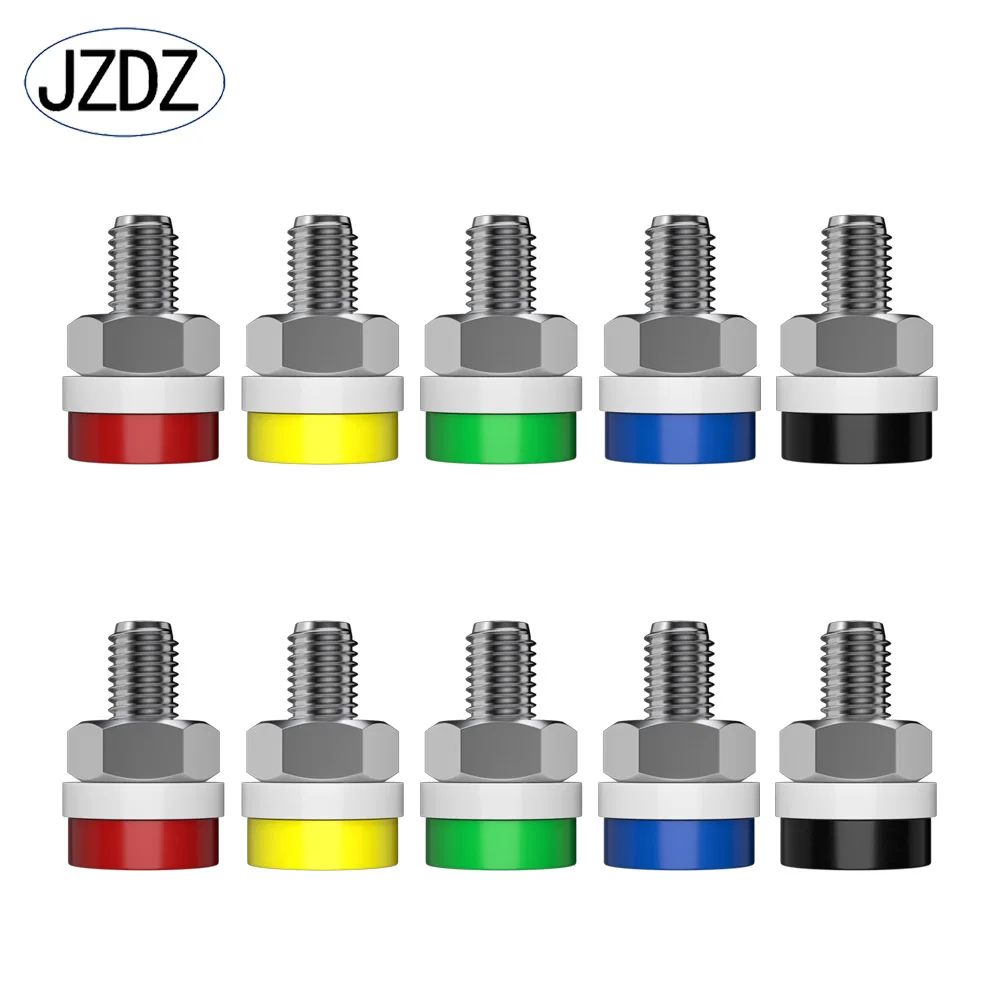 JZDZ 10 stücke 2 MM Bananen Buchse Binding Post Mutter Bananen Stecker Jack Elektrische Stecker Terminal Test Loch DIY Teile J.40001
