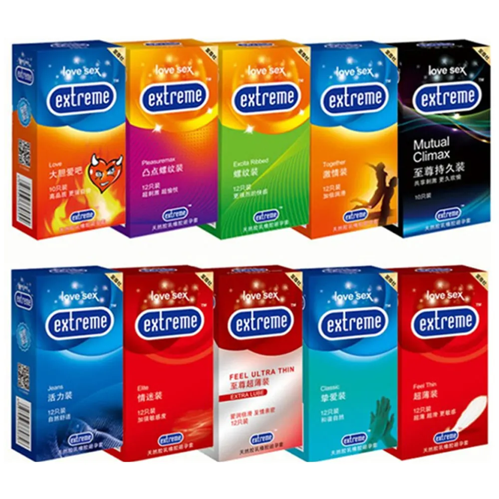 Men Condoms Natural Latex Penis Sleeve Sex Products Vaginal Stimulation Ultra Thin Condoms Safer Contraception