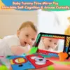 Crinkle Cloth Book Visual Stimulation Newborn Toys 0-3 Months Brain Development Tummy Time Mirror Toy for Infants Sensory Babies 4