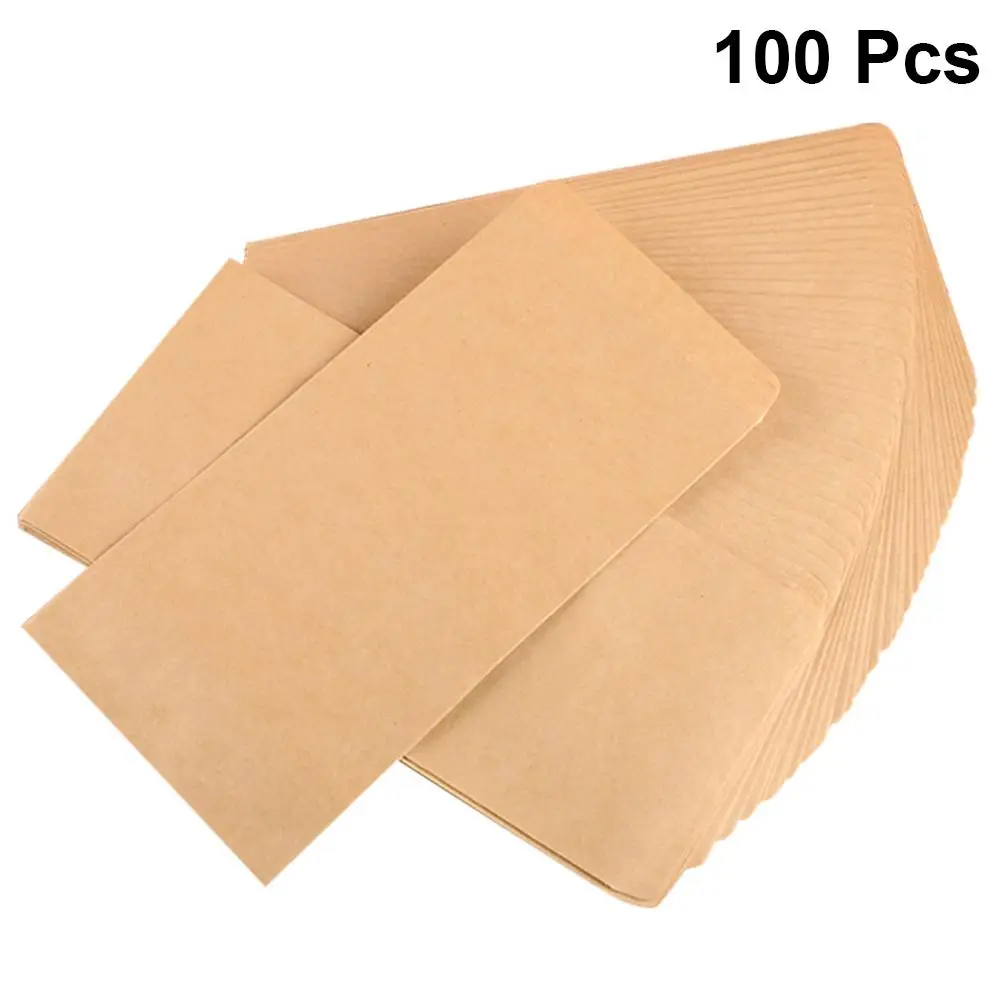 100Pcs Yellow Paper Envelope Envelopes Retro Envelopes Storage Postcard Classic Letter