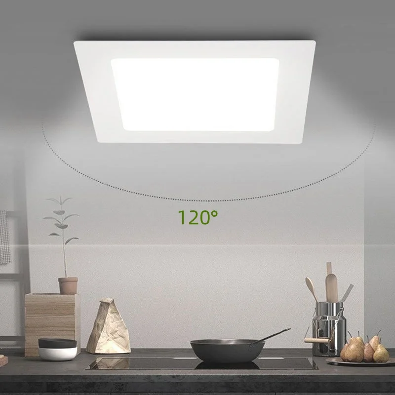 초박형 원형 및 사각형 LED 패널 조명, LED 천장 매립형 조명, AC85-265V 및 드라이버 LED 다운라이트, 3W, 4W, 6W, 9W, 12W, 15W, 25W