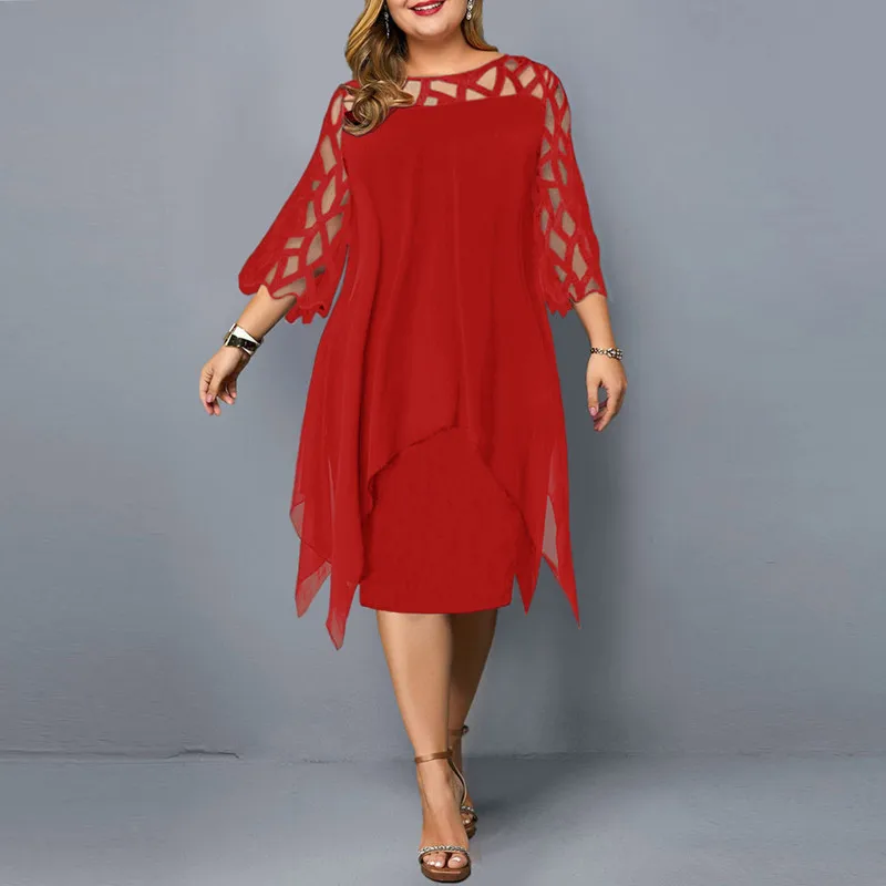 2023 New Large Size Casual Party Dresses Night Club Outfits Plus Size