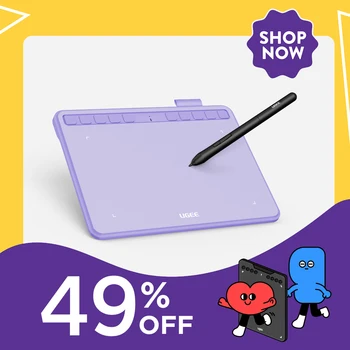 UGEE S640 그래픽 태블릿, 6.3x4인치 디지털 그리기 태블릿, 배터리 없는 스타일러스, 10개의 바로 가기, Android Windows Mac 지원