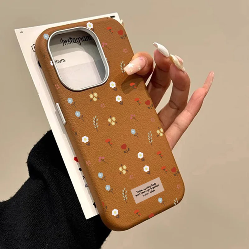 Retro Fashion Floral Leather Phone Case Cover