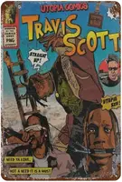 Travis-Scott โปสเตอร์ Vintage ห้องน้ําและอ่างอาบน้ําป้ายโลหะดีบุกของขวัญ Farm Home Bar Man Cave Retro Wall Art Accessorie 1
