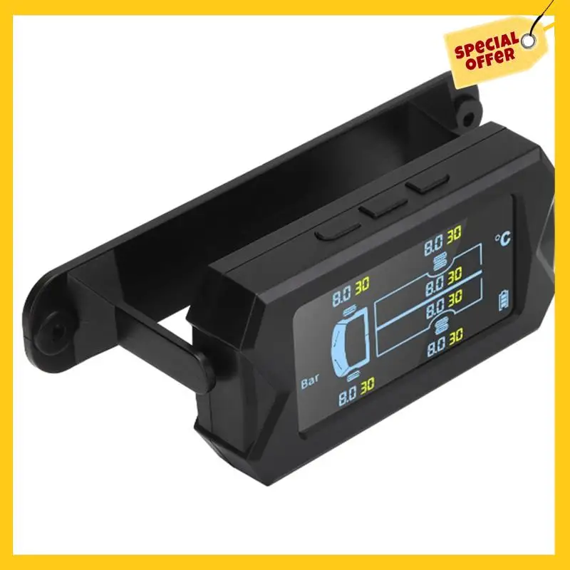 Car RV Truck TPMS 6 Wheels Sensor Solar Tire Pressure Monitoring System 0-8Bar Car External TPMS Sensor
