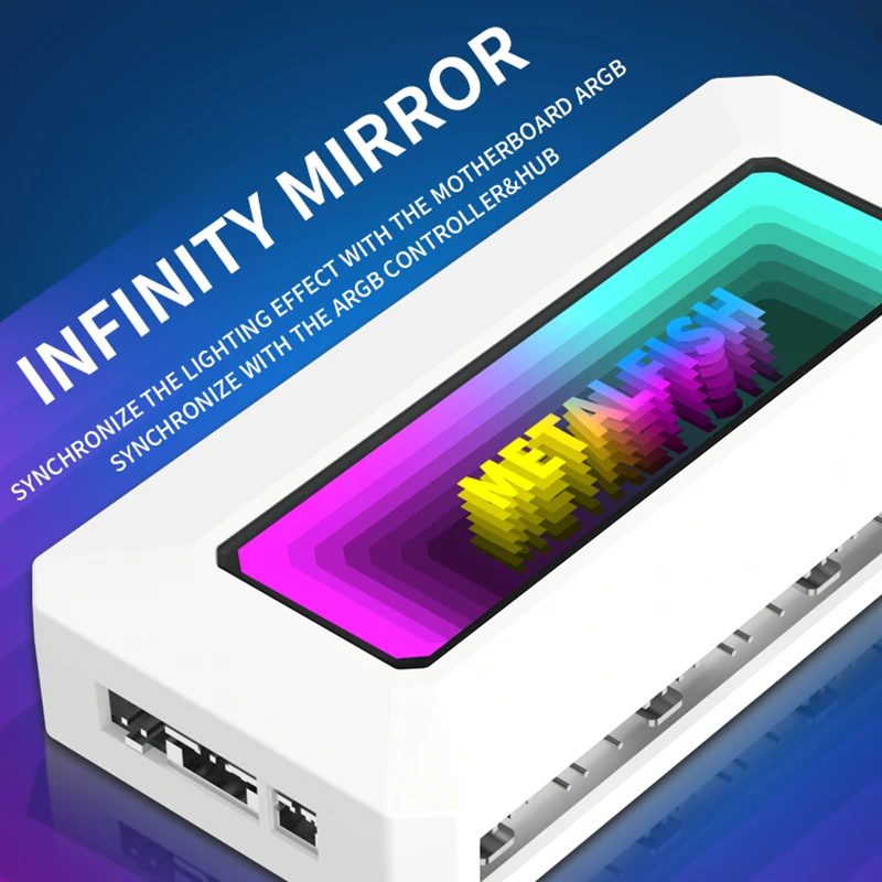 Metalfish-argb Fan Hub Splitter com Led Light Strip Controle Remoto Pwm para Refrigeração do Computador Sync Cpu Radiator 5v 3pin - Imagem 2