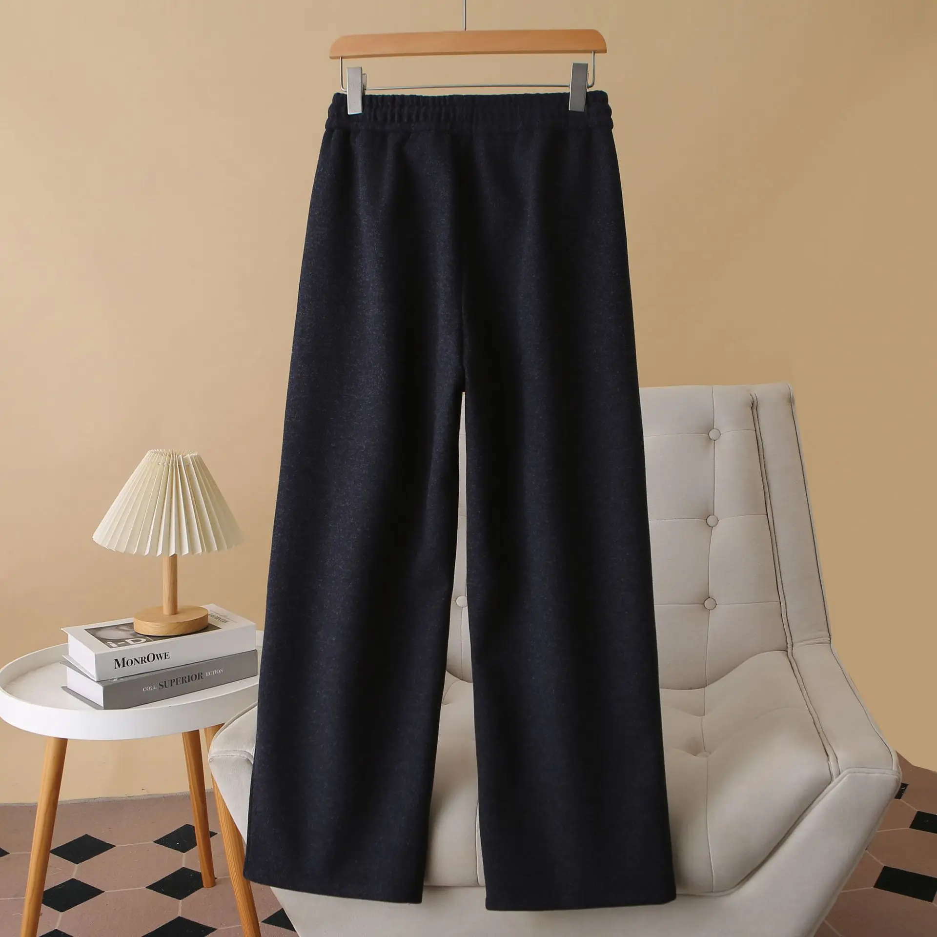 XXXXL Fashion Plus Size Women's Straight Pants 2025 Autumn New Style Simple Thickened Curved Casual Trousers 888