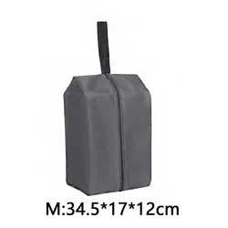 Waterproof Nylon Shoe Storage Bag with Durable Zipper (M grey)