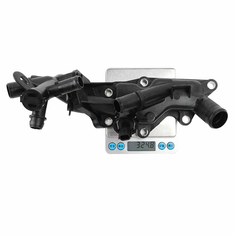 Bisenya Boîtier de thermostat Boîtier d'eau de thermostat compatible avec Clio Kangoo 0.9 1.2 Tce 110608635R 110606217R