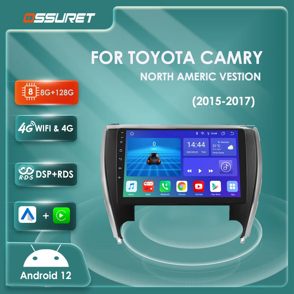 2din Android мультимедийный видеоплеер для Toyota Camry 2015-2017, Северная Америка Vestion, автомобильное радио GPS Navi Stereo 4G WIFI Carplay