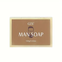 GZE Men's Hydrating Exfoliating Scrub Soap: 3 - in - 1 Body, Face & Shaving Cleanser - MAN SOAP