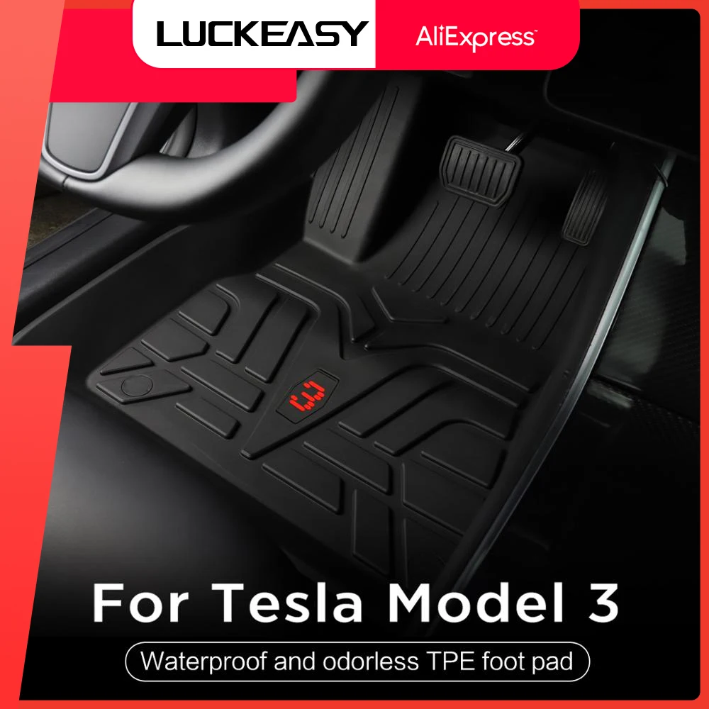 For Tesla Model 3 Allweather Floor Mat Model3 2022 Tpe New Design