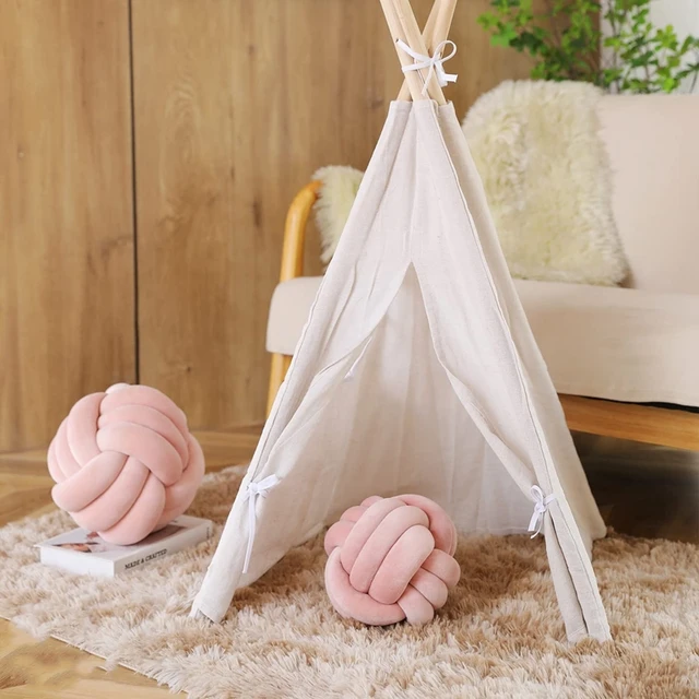 Knot Pillow Ball,Soft Plusch Knotted Round Pillows for Sensory Stress  Relieving, Aesthetic & Cute Small Decorative Throw Cushion for Bed, Floor