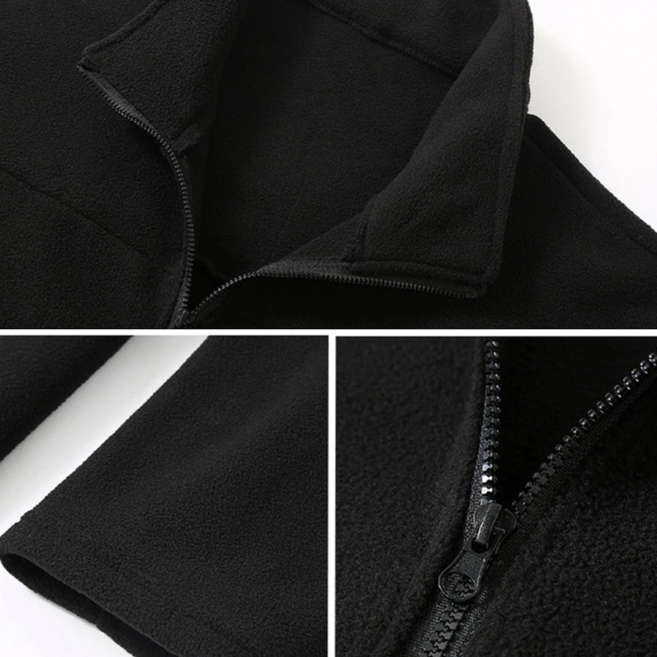 13XL Plus Size Polar Fleece Jacket Men Autumn Winter Warm Fleece Jacket Patchwork Coat Male Fashion Casual Outerwear Big Size 5
