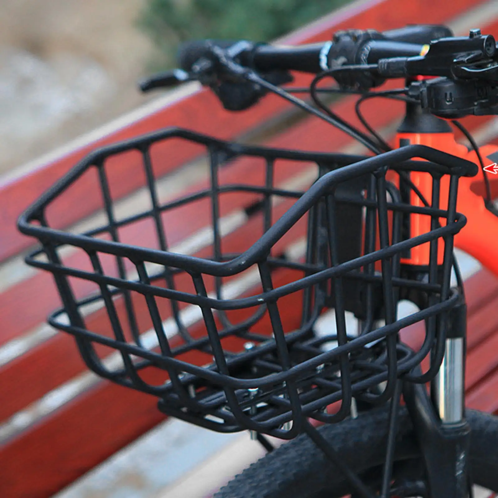 Bicycle Handlebar Wire Cargo Basket Bike Front Basket Road Bike Handlebar Front Storage Rack For Cycling Bike Accessories