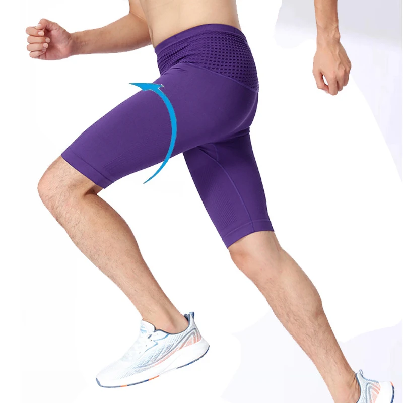 Wrap-Around Mesh Waist Bag Marathon Running Shorts Men Women Quick Dry High Elastic Gym Fitness Training Compression Shorts 5