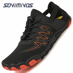 Unisex Barefoot Minimalist Cross-Training Shoe with Zero Drop Sole and Wide Toe Box - 45 (L2030-BLACK ORANGE)