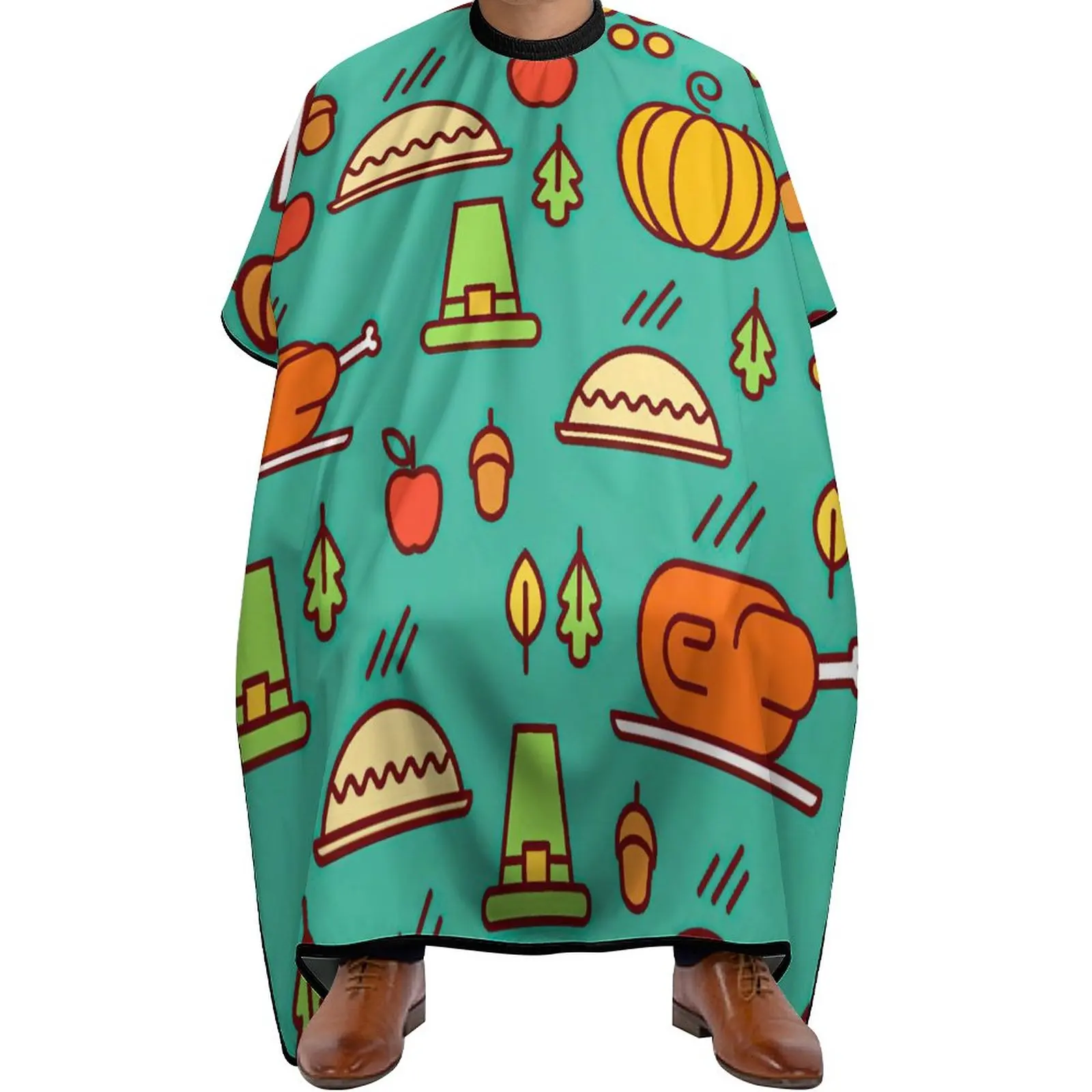 

Professional Barber Cape,Polyester Hair Cutting Salon Cape,Water and Stain Resistant Apron,Hairdressing Cape Thanksgiving Turkey