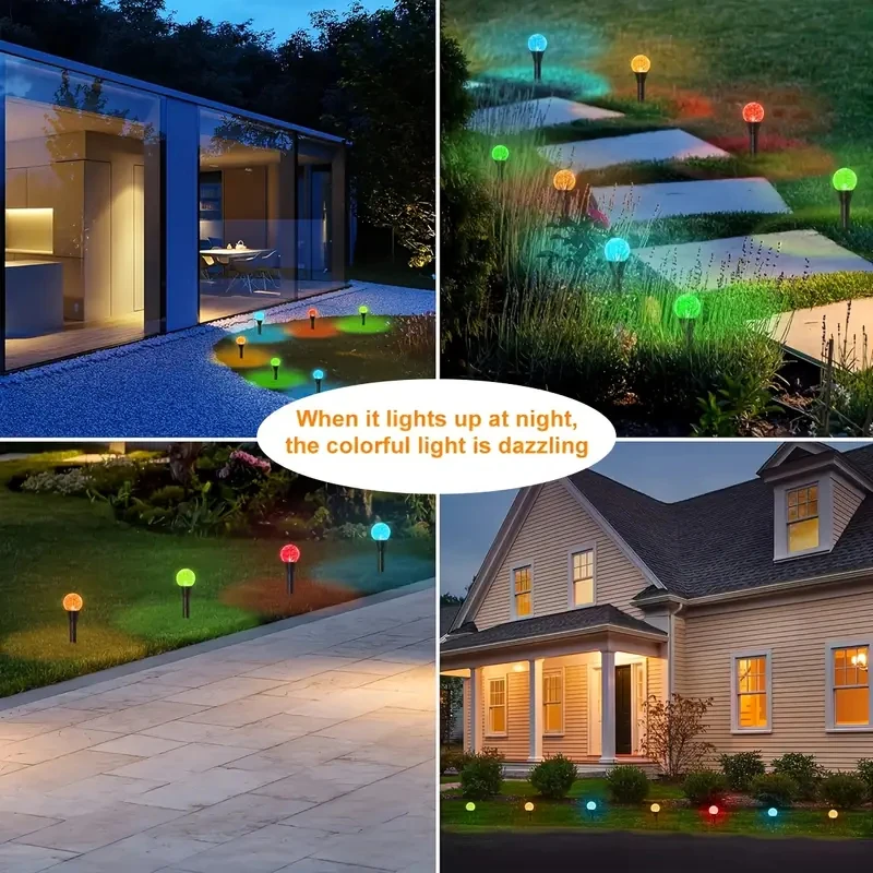 30 LED Solar Bubble Ball Waterproof Solar Pathway 6