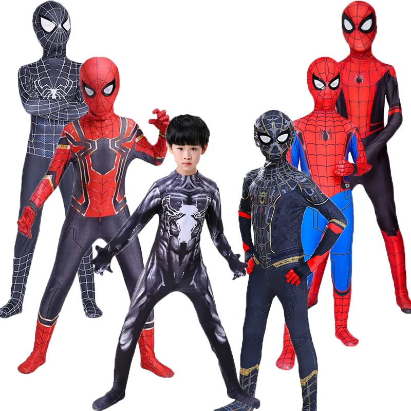 Standaard Whirlpool Nieuwsgierigheid Iron Spider Cosplay Amazing Spiderman Miles Halloween Kostuum Peter Parker  Zentai Suit Superhero Bodysuit Voor KinderenVolwassen| | - AliExpress