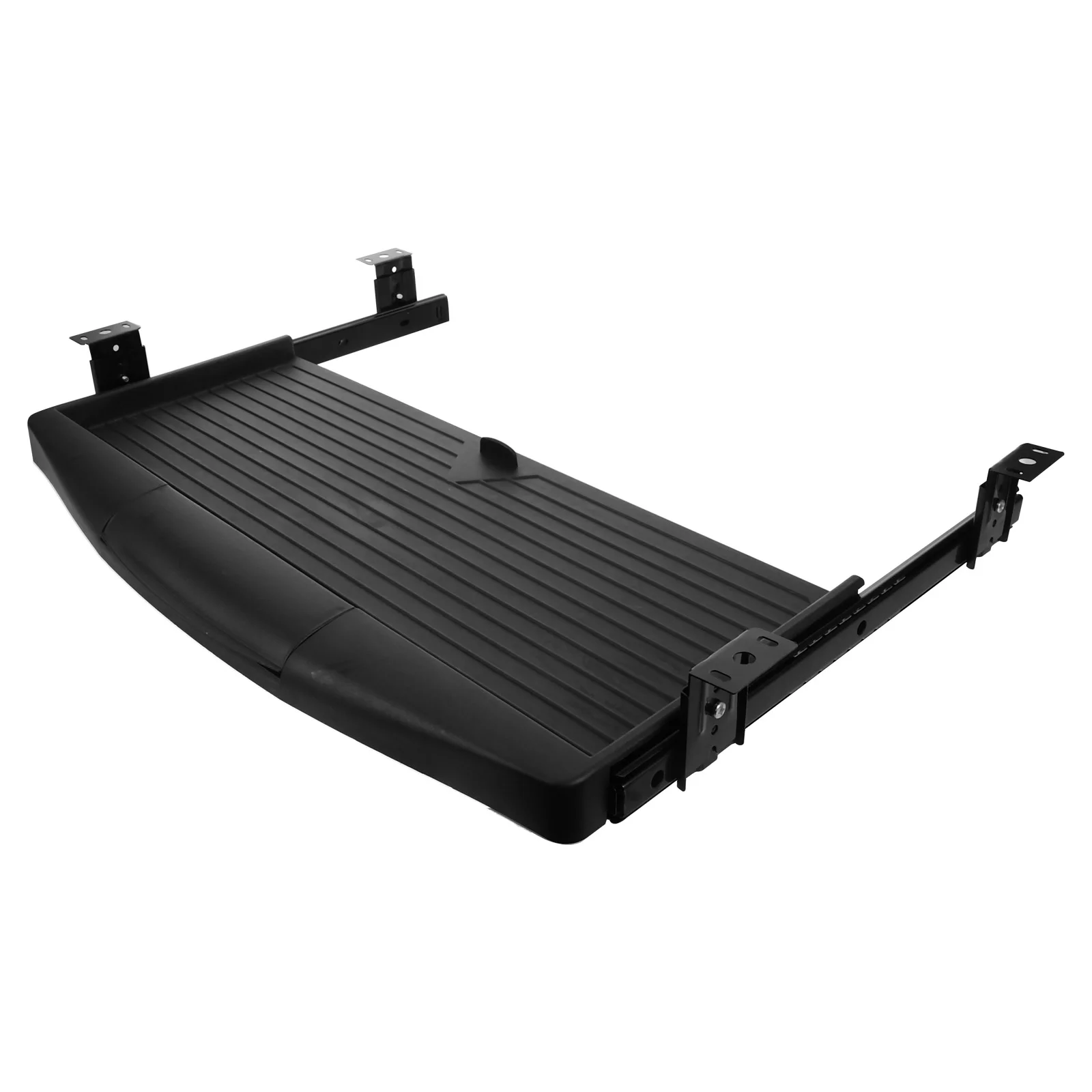 Under Desk Keyboard Tray Ergonomic Slide Out Platform for Computer Mouse and Keyboard Black
