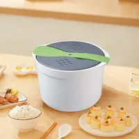 Cuiseur à vapeur à pression pour micro-ondes, ustensiles de cuisine avec passoire, cuiseur à riz pour quinoa, pomme de terre et riz, 2L 2