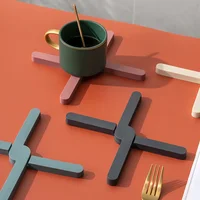 Silicone Heat Resistant Pad Foldable Non-Slip Pot Pan Mat Table Placemat Dish Plate Cross Holder Coaster Kitchen Table Trivet 1