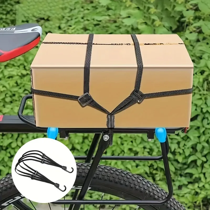 1pc/2pcs four-in-one 4-in-1 Multifunctional High-Elasticity Strap with Hook for Motorcycle Electric Bicycle Helmet Rear Box Seat