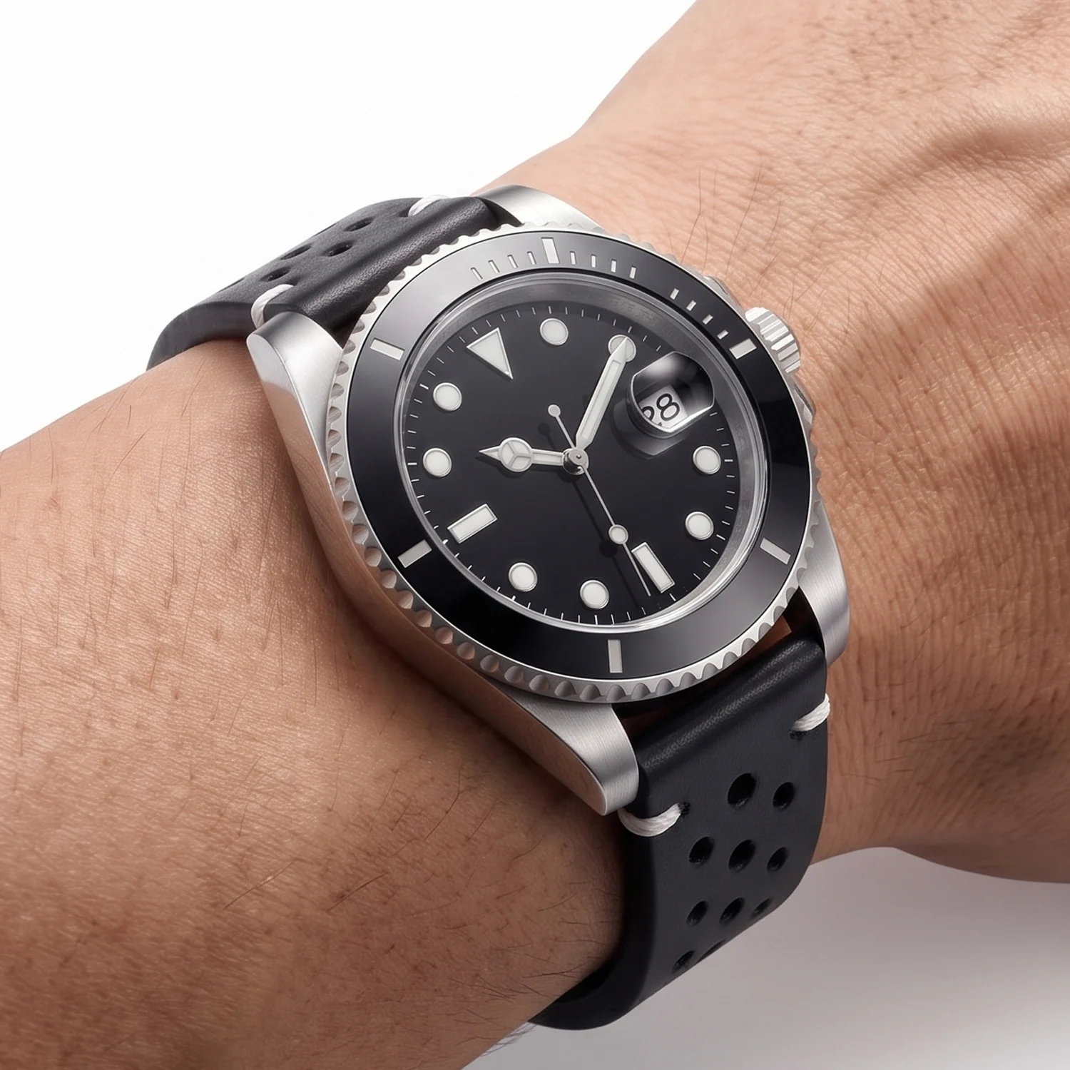 Handmade Cowhide Breathable Leather Watch Band - Available in Four Colors