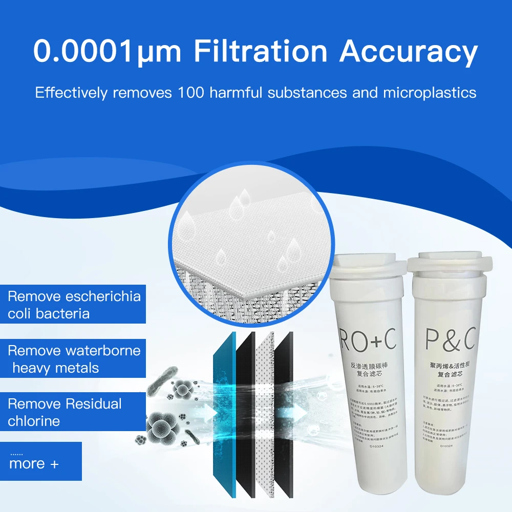 Home Appliances Water Purifier Filter Four-in-two Filtration RO Reverse Osmosis Hot Cold Function Drinking Water Dispensers
