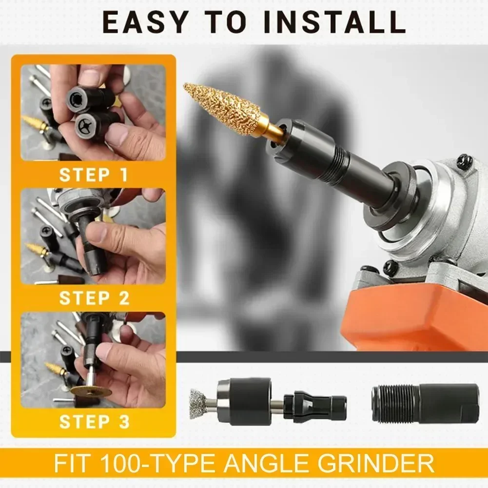 

Grinder Universal 6/3mm 100-type Adapter Cutter Chuck Thread Grinding Straight Modified Grinder Angle To For Grinder Angle