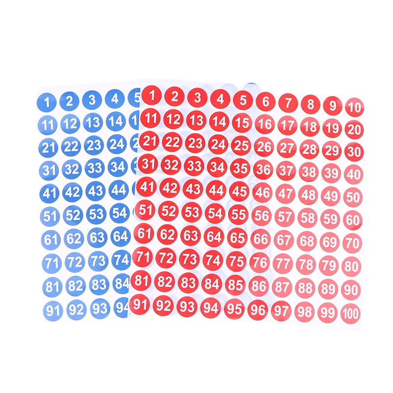 5 Sheets Number Stickers 1-100 Label Number Sticker For Diy Craft Nail Polish Glue Bottle Scrapbooking Diary Stationery