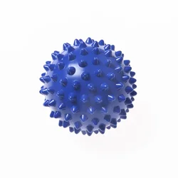 Compact 7cm Hard Spiked Massage Ball for Fitness & Physiotherapy Relief (6 5cm-Blue)