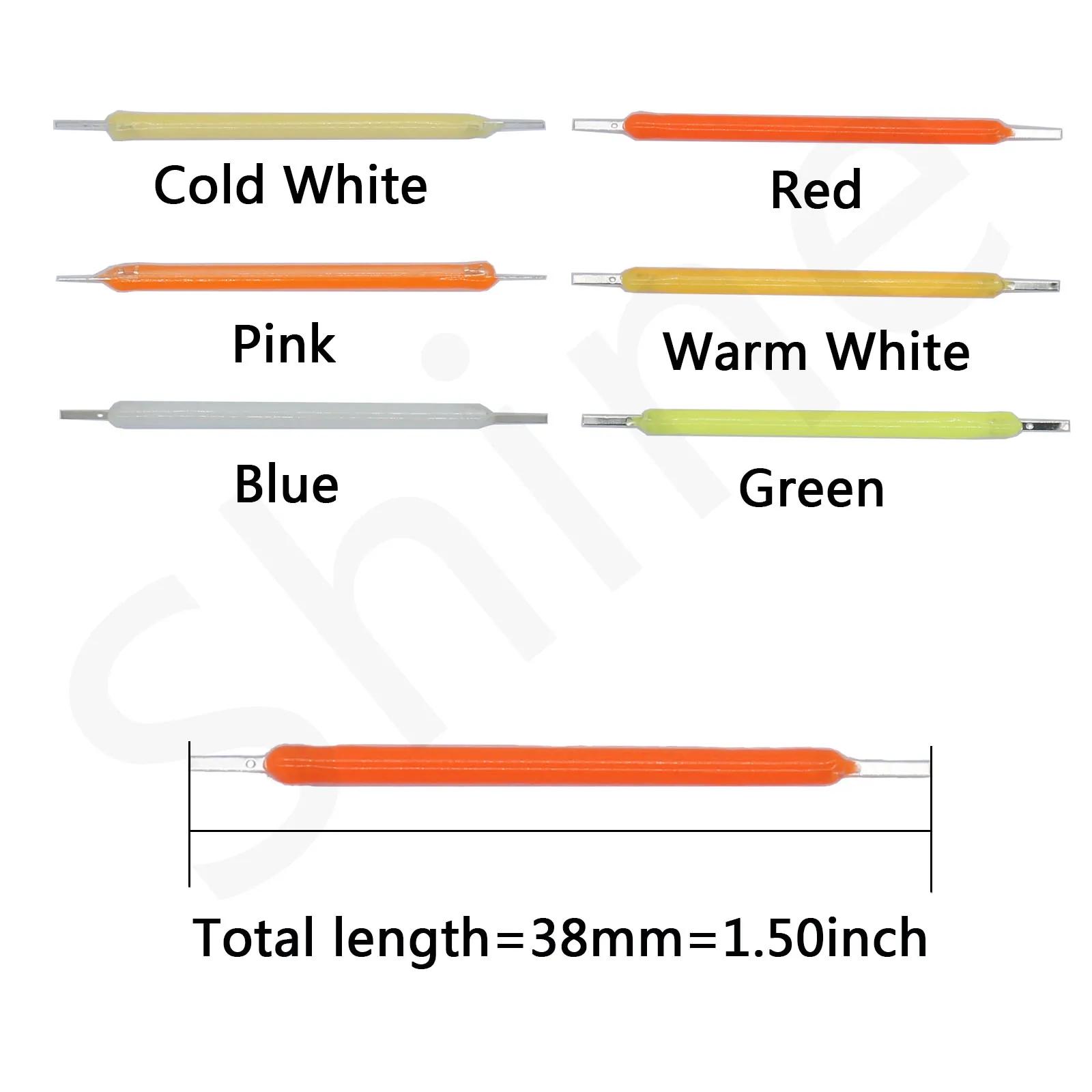 LED Lamp LED Chip LED Lamp Bulb LED Lamp Beads 10pcs DC3V 12V 57V 38mm Edison Bulb Filament COB Part Incandescent Light Accessories Diodes DIY