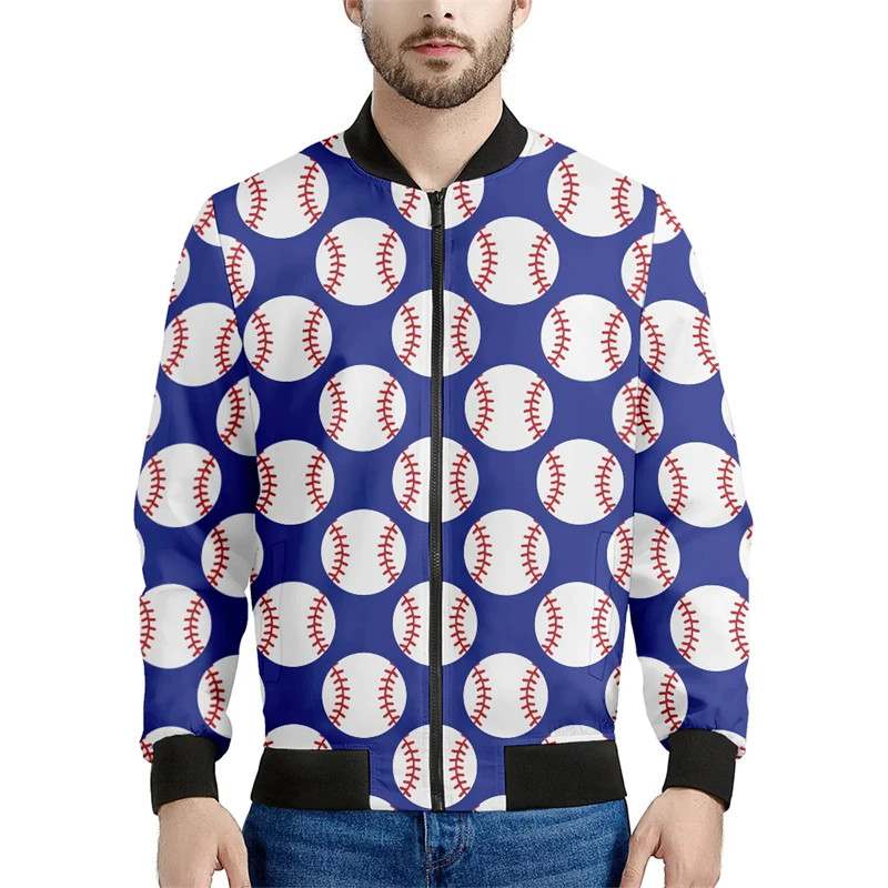 thumbnail image 1 of Chaquetas de béisbol con estampado gráfico de moda para hombre, chaqueta bomber con estampado 3D de manga larga, tendencia de primavera y otoño, abrigo deportivo informal para niños, 1 of 5