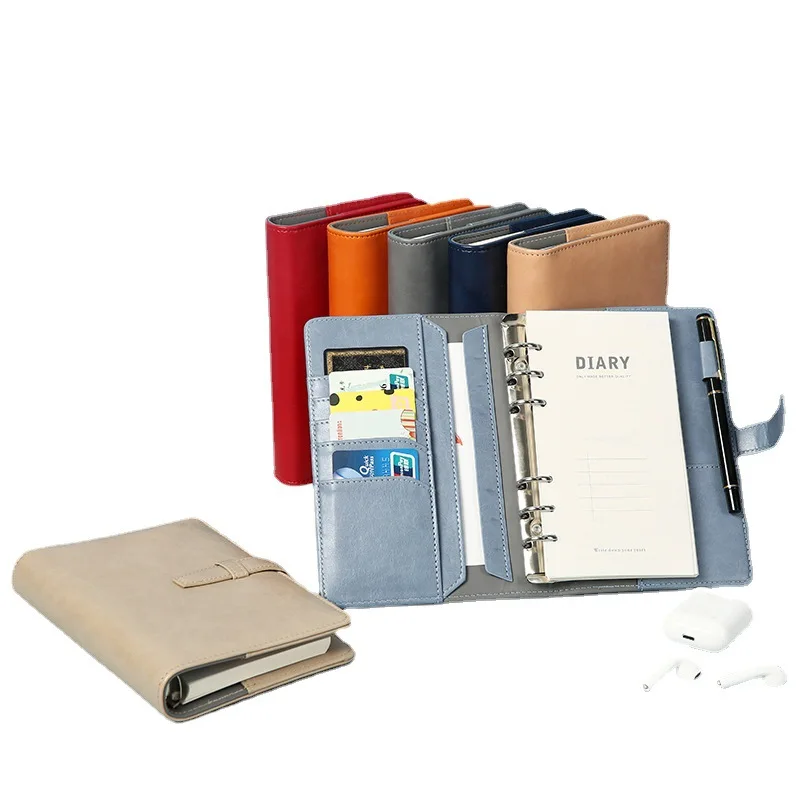 a6 Business ledger grid loose-leaf Japanese and Korean buckle student notebook simple ins diary notebook