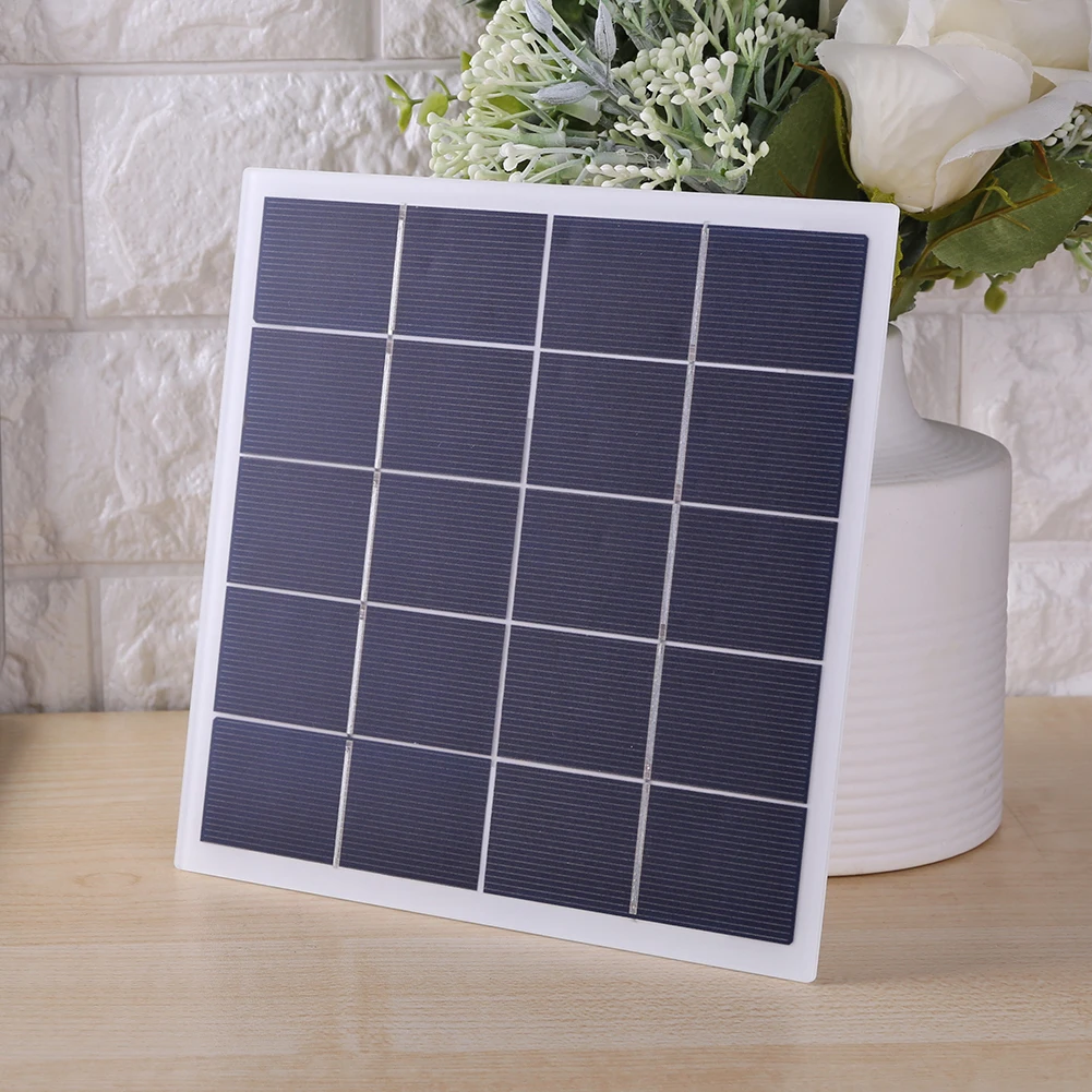 4W 5V Solar Panel DIY Polycrystalline Silicon Solar Battery Charger 175x172mm 6.9x6.8 inch