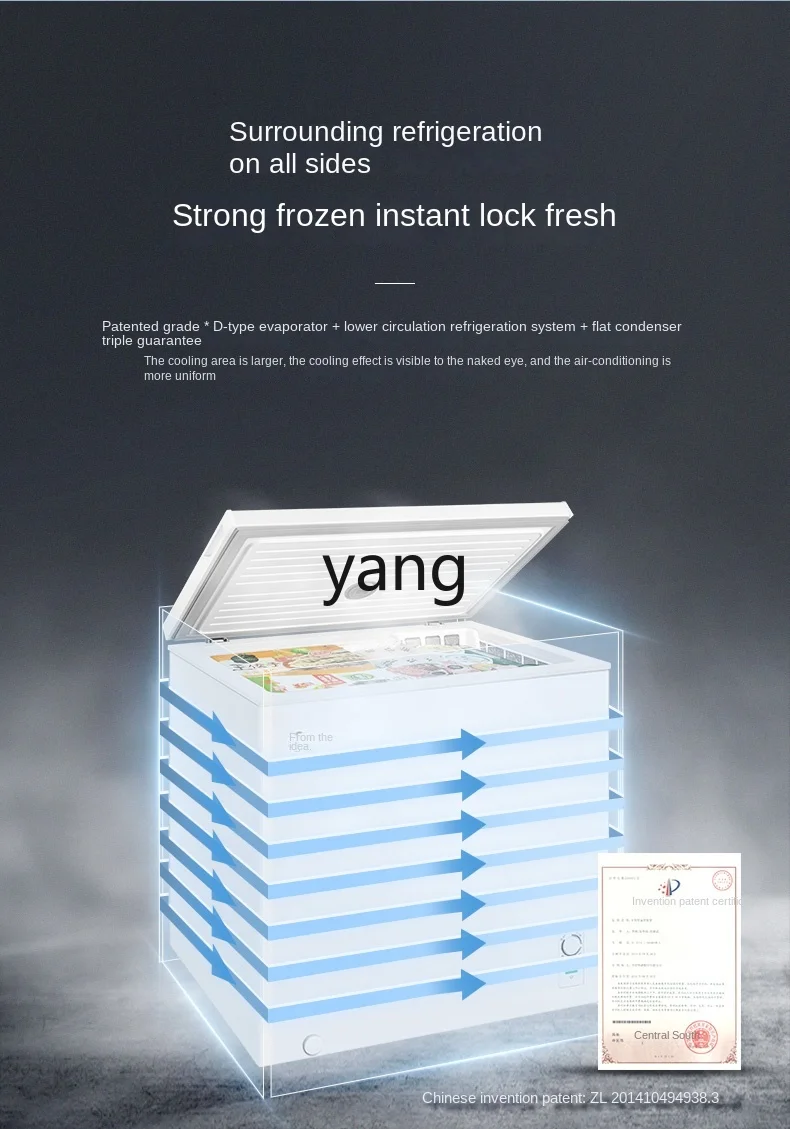 L'm'm Household Small Freezer Full Freezer Dual-Use Commercial Single Temperature Energy Saving Less Frost Refrigerator