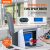 VEVOR Airbrush Spray Booth Portable Hobby Airbrush Paint Spray Booth Kit with 4 LED Light Powerful Dual Exhaust Fans 2