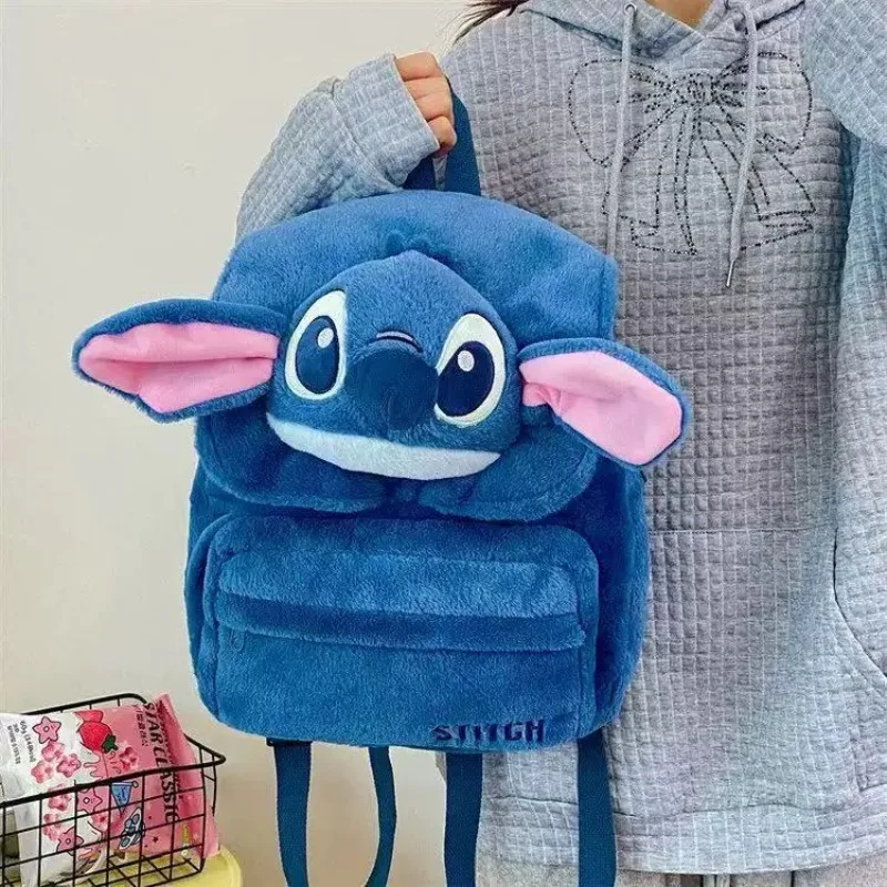 Genuine Disney Stitch Plush Toy Anime Lilo & Stitch Stuffed Toys Kawaii Cartoon Cute backpack Doll Bag Toys Kids Birthday Gift