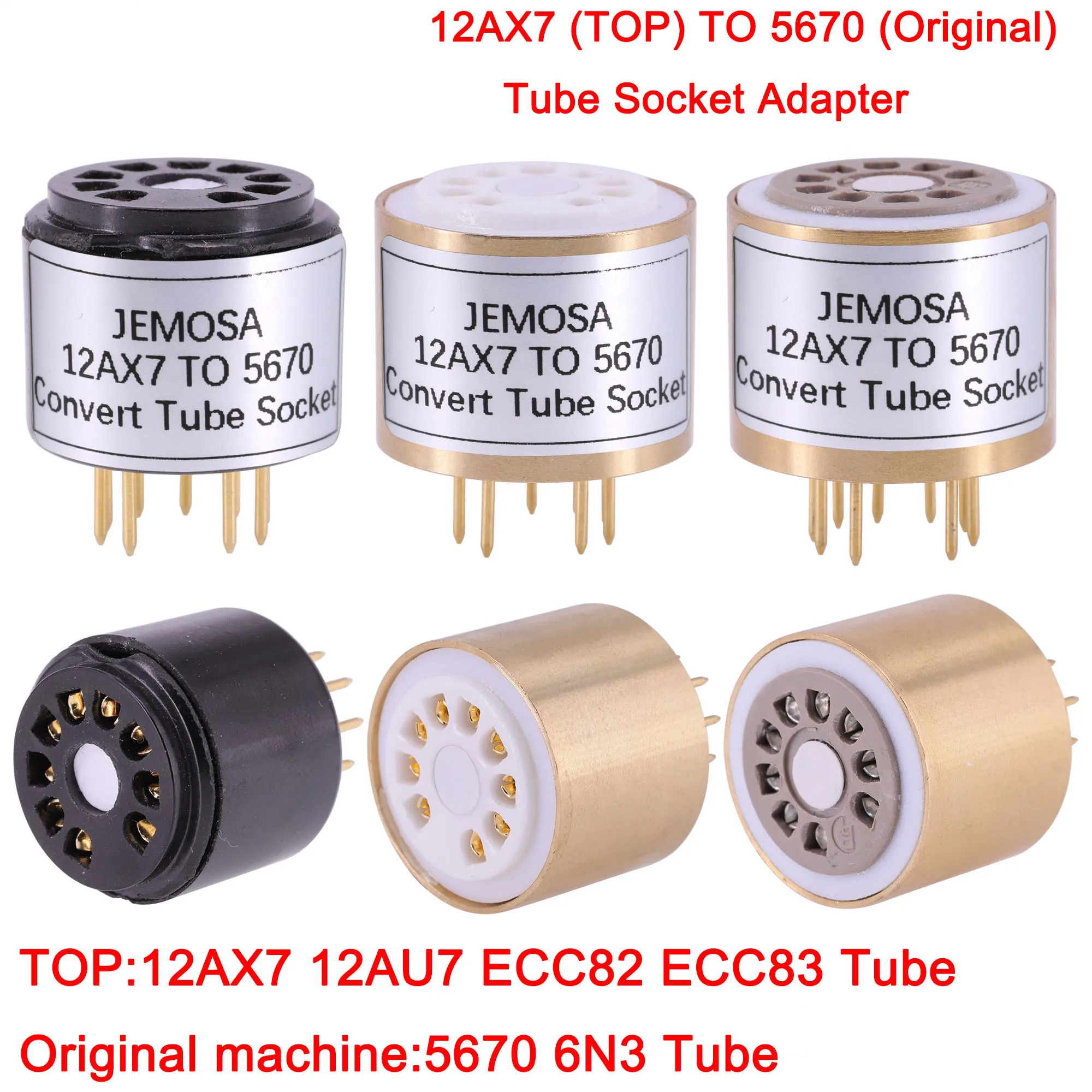 1PC ECC82 ECC83 12AU7 12AX7 に 5670 6N3 真空管ソケット