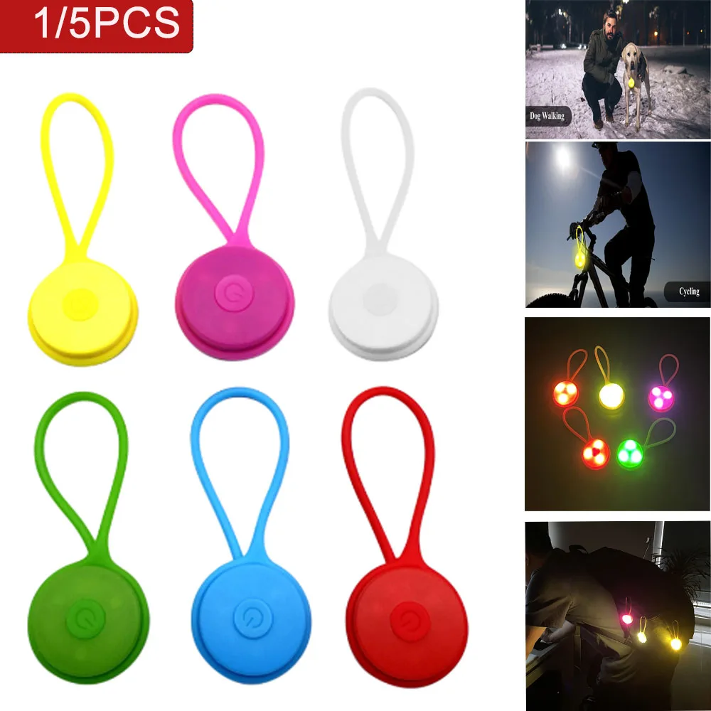 Silicone Led Flashing Bicycle Light Lights Battery Bike 2 Leds