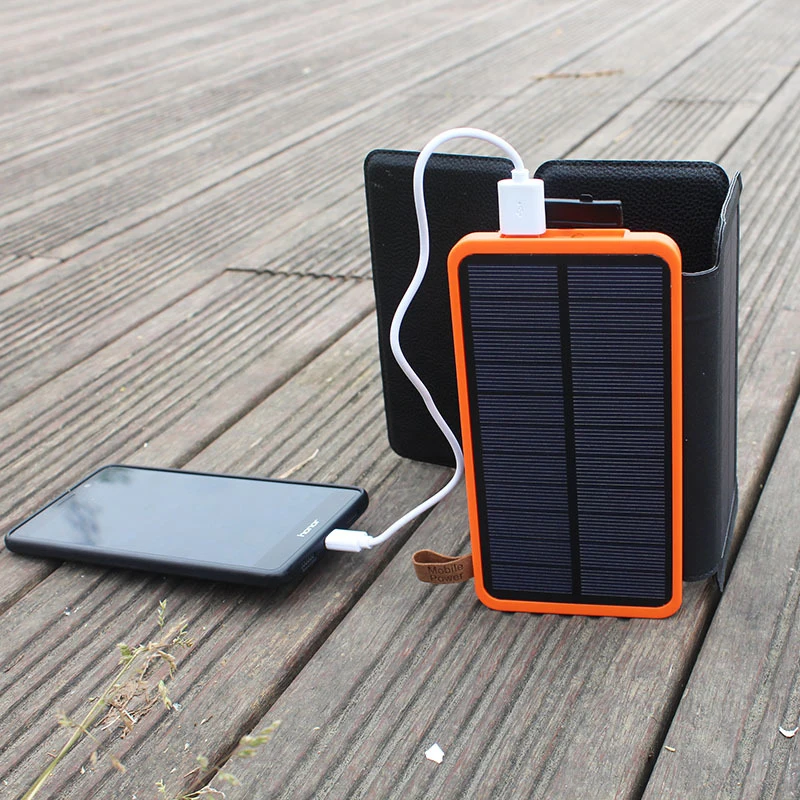Folding Solar Power Bank With 4 Panels Fast External Charger_voghion.com